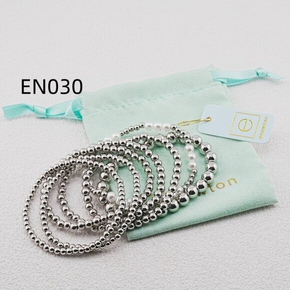 Enewton Platinum Bead Seven-Piece Bracelet Set
